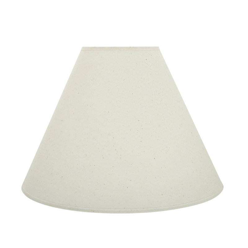 Ivory Cotton Empire Lamp Shade with Spider Fitter, 16'' Wide