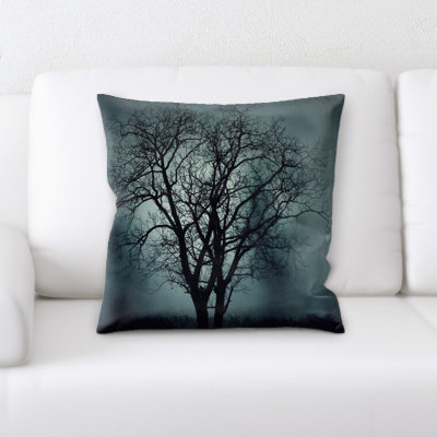 Floral Microsuede Throw Pillow