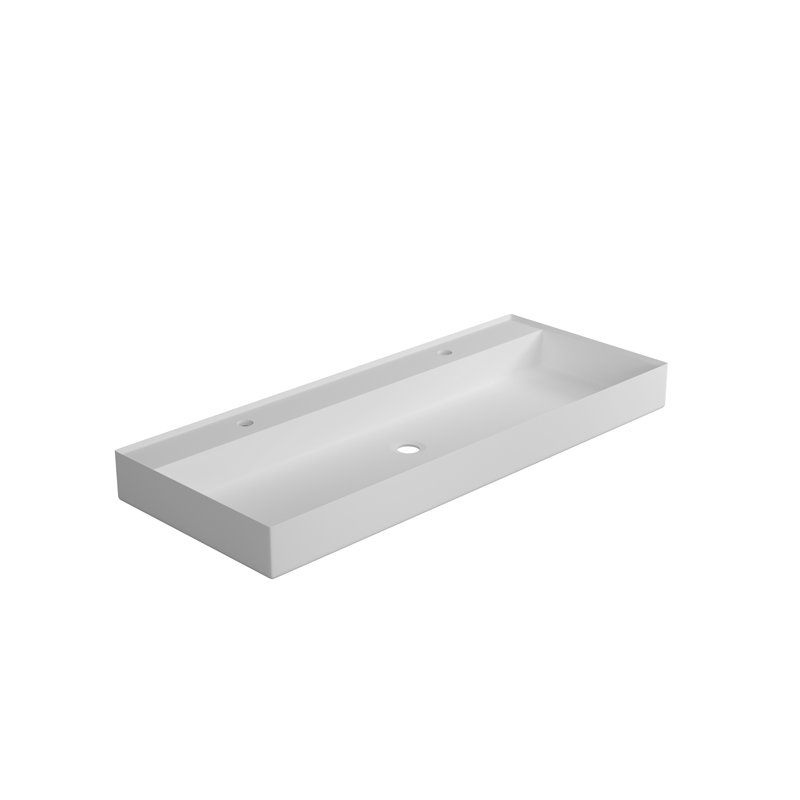 Lavabo rectangulaire pour meuble-lavabo de salle de bain