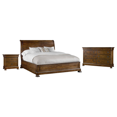 Archivist Sleigh Three Piece Bedroom Set