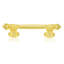3-1/2” C TO C TOULOUSE PULL; LT. COLORADO TOPAZ CRYSTAL SATIN GOLD FINISH