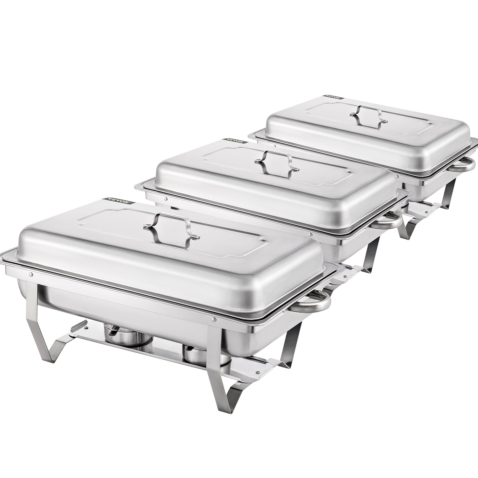 Disposable Chafing Dish Buffet Set, Food Warmers for Parties, Complete 39  Pcs of Chafing Servers with Covers, Catering Supplies with Half-Size Pans