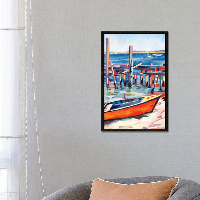 Provincetown Harbor 1 Piece Wall Art on Canvas, 66.04 cm H x 45.72 cm W, Black Framed