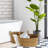 Hand Woven Wicker Laundry Basket with Handles