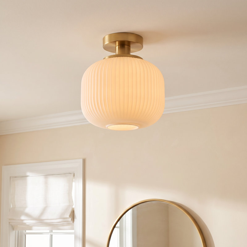 Jan Glass Semi Flush Mount