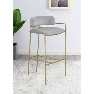 Katharine Upholstered Counter Stool with Metal Frame