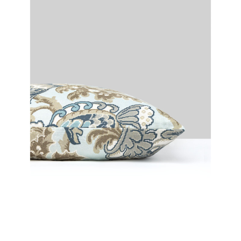Canterbury Linen Pillow, Sky/Floral