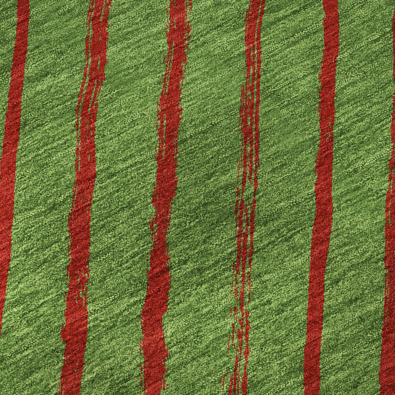 Premium Machine Washable Dockside AMF1819 Striped Holiday Rug, Rectangle 8' x 10'