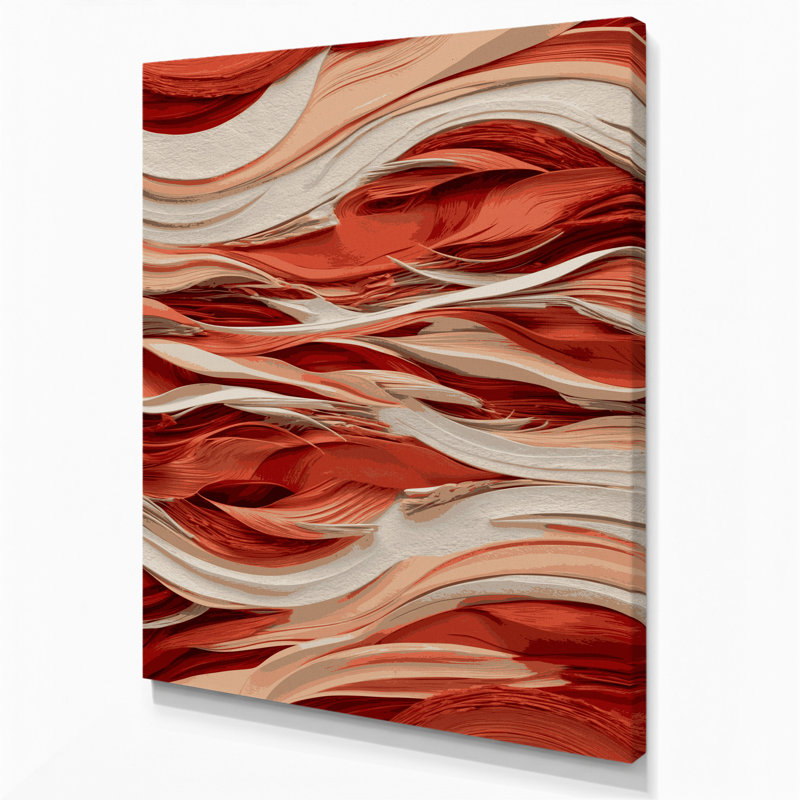 Abstract Landscape 19 Beige Canvas Wall Art, 30" H x 20" W