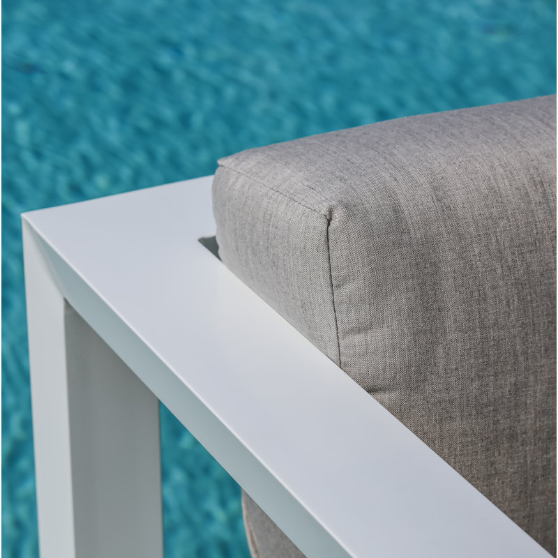 Newport Outdoor Lounge Chair, Cast Silver Sunbrella®