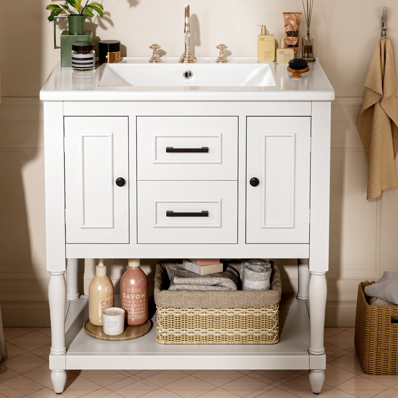 Charlton Home® Deimy 30'' Single Bathroom Vanity, Bathroom Vanity with ...