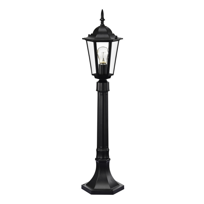 Lampadaire câblé à 1 lumière de 34 po de hauteur noir mat Dekayla (double)