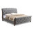 Dulane Queen Size Tufted Upholstered Sleigh Bed, Modern Chenille Platform Bed Frame, No Box Spring Required, gray-622284381