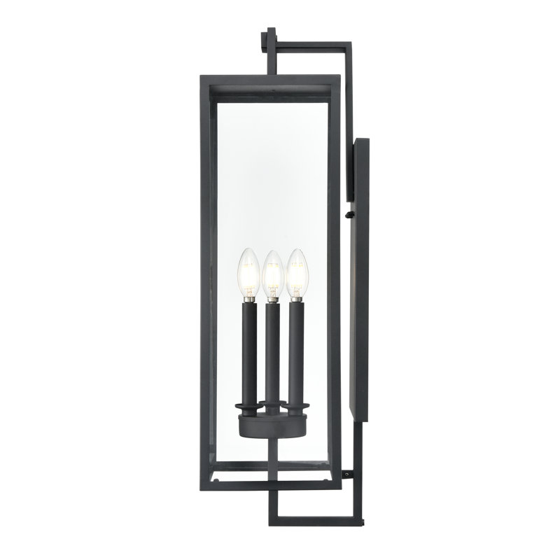 Defrancisco 3 Light 28.5" Tall Outdoor Wall Sconce