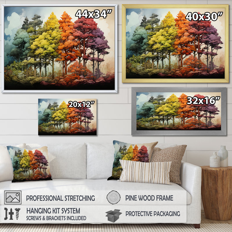 Sérénade de saison au séquoia - Décoration murale « Séquoia » 80, Noir, H 30 po x l 40 po x P 1,5 po