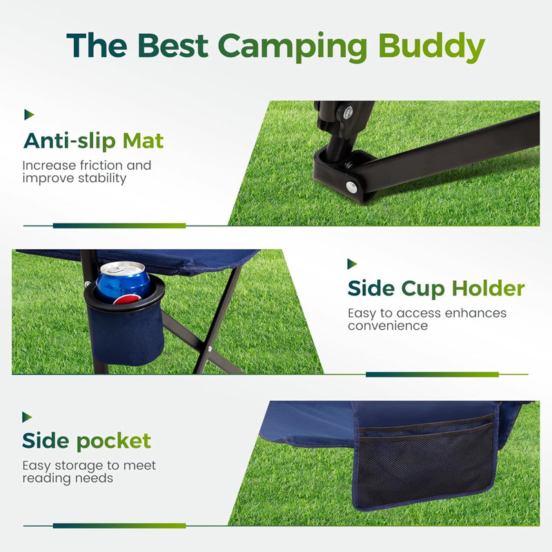Chaises de camping pliantes surdimensionnées