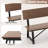 1PC Patio 4-Person Bench 72” Extra Long Bench w/ All-Weather HDPE Seat & Back-2087479000