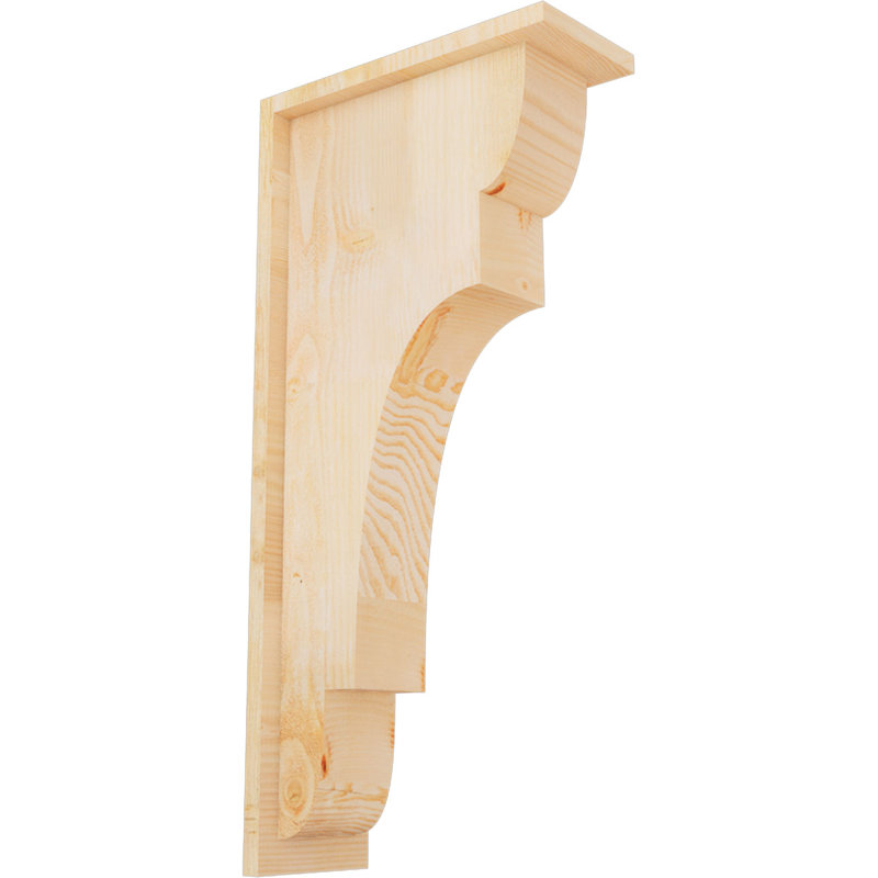 New Brighton Corbel avec plaque arrière, H 30 po x l 6 po x P 14 po, Sapin de Douglas, Sciage brut