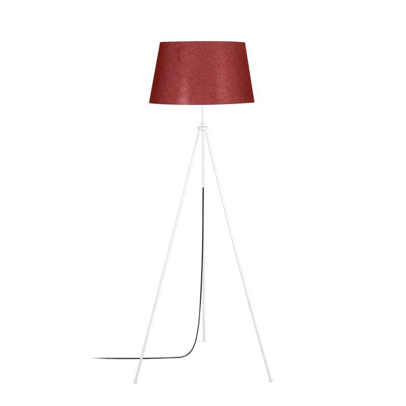 Lampe trépied 165 cm Anticur, Rouge, Blanc