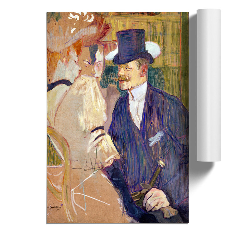 The Englishman by Henri De Toulouse-Lautrec - No Frame Painting, 30cm H x 21cm W x 0.1cm D