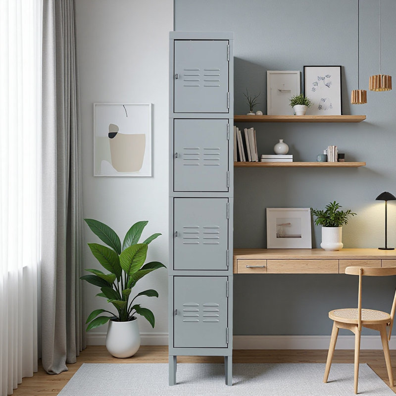 Casiers en métal avec serrure pour les employés, armoire de rangement pour garage à domicile