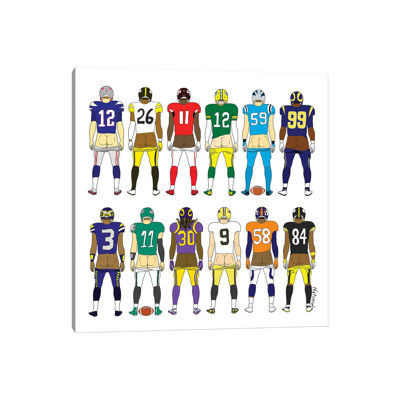 Football Butts - Wrapped Canvas Print