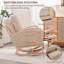 Fauteuil à bascule avec repose-pieds et dossier haut-952848520