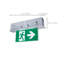 Enseigne de sortie / lumière de secours combinée à bord couru vert - 120-347V - Secours 2hr - Simple / double face - Encastré de qualité supérieure - Lampes à haut rendement