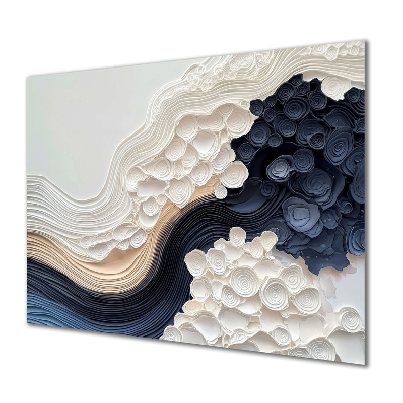 Aqua Sea Underwater River I - décor métallique moderne, impression métallique moderne, H 24 po x l 32 po x P 0,84 po
