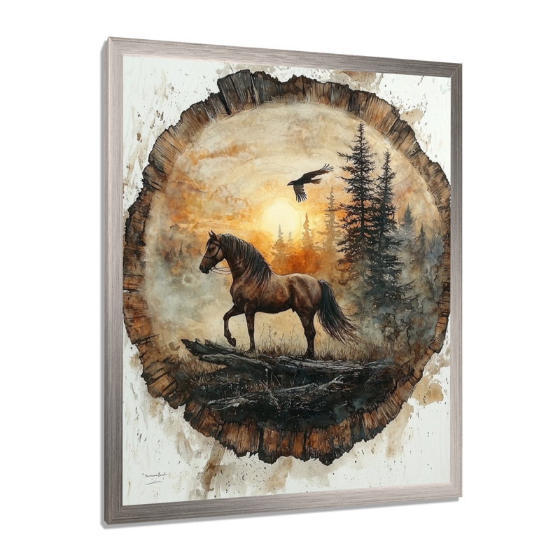 Giovacchino - Animals Canvas Art Print, 32" H x 24" W, Picture Framed, Silver