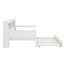 Lit de jour en bois avec tablettes de rangement, lit d'angle multifonctionnel avec lit gigogne simple et bureau