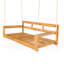 Structure de lit de jour de balançoire de véranda en bois pour patio, banc de balançoire de jardin avec 4 cordes de suspension-379277664