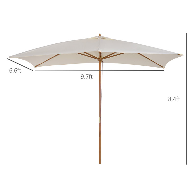 Parasol de marché rectangulaire 7 pi x 10 pi Kingsdown, Beige
