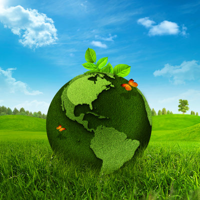 Green Earth by Tolokonov - Wrapped Canvas Print