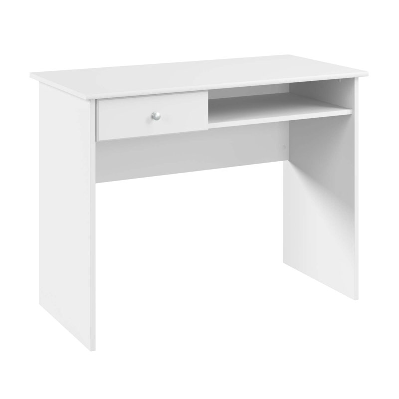 Burham 40" W Rectangle Small Space Writing Desk, White