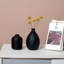 Ensemble de 4 vases en céramique noire, décoration intérieure pour table, tablette, bureau - Design moderne classique