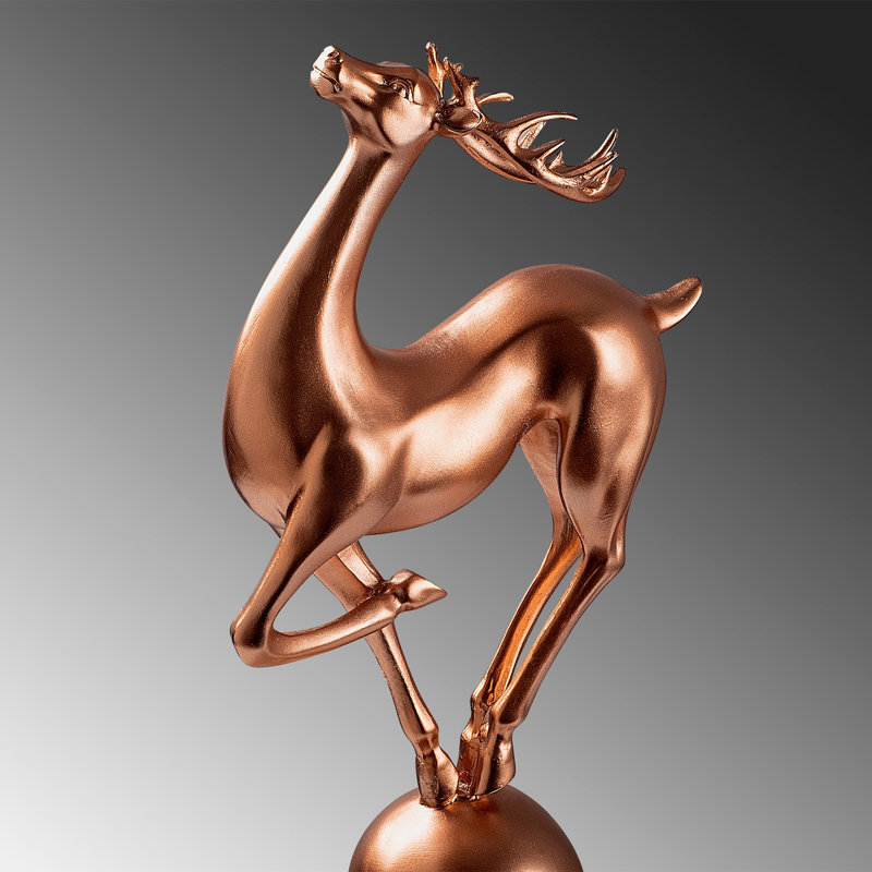 Elegant Decorative Object, Bronze Color, 5.9 x 22.4 x 8.3 inches | 100% Polyester | Perfect for Home Decor, Modern Aesthetic, Adds a Touch of Sophistication to Any Space, Lightweight and Stylish Design