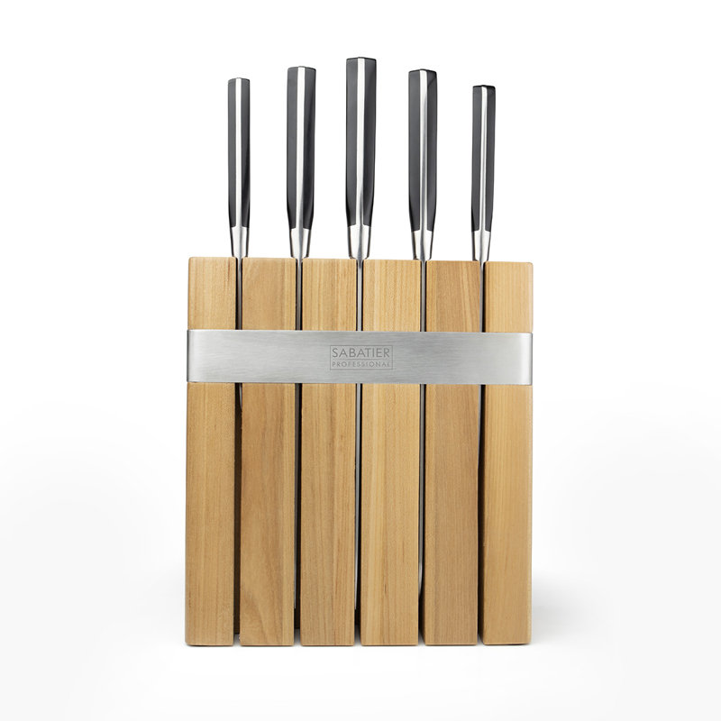 Sabatier Professional Sabatier 6 Piece High Carbon Stainless Steel Knife Block Set