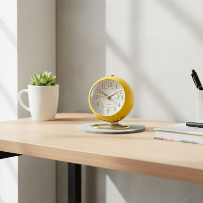 Analogue Metal Electric Alarm Tabletop Clock