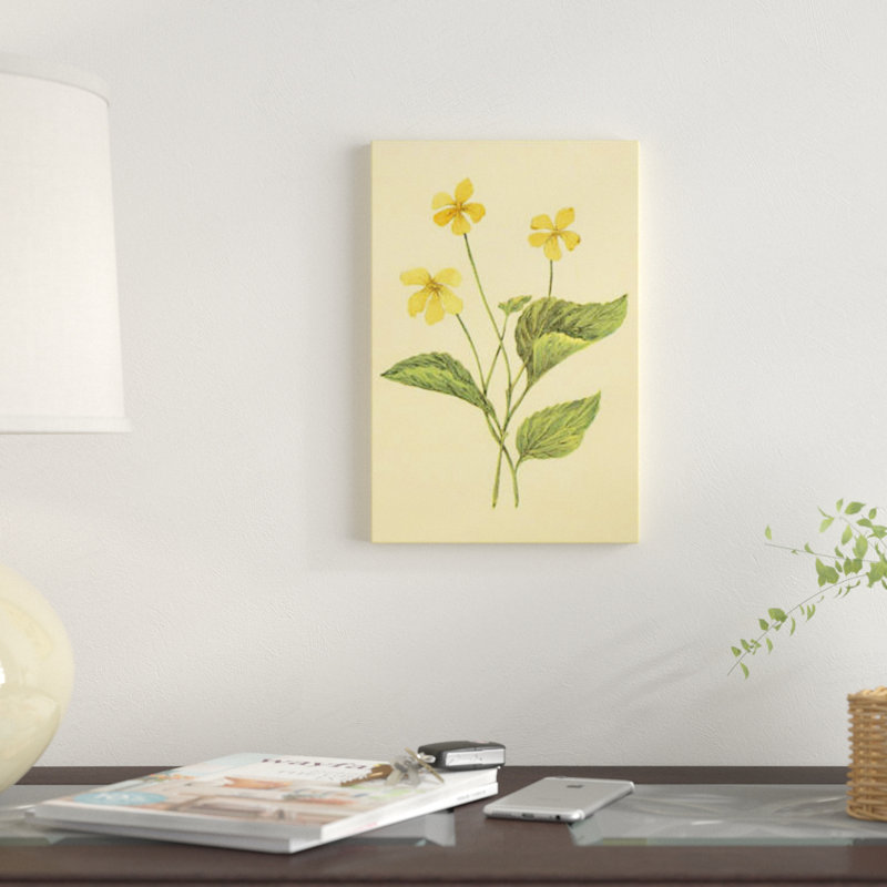 «Yellow Violet», reproduction sur toile, H 18 po x l 12 po x P 1,5 po, Pas de tapis, Toile tendue