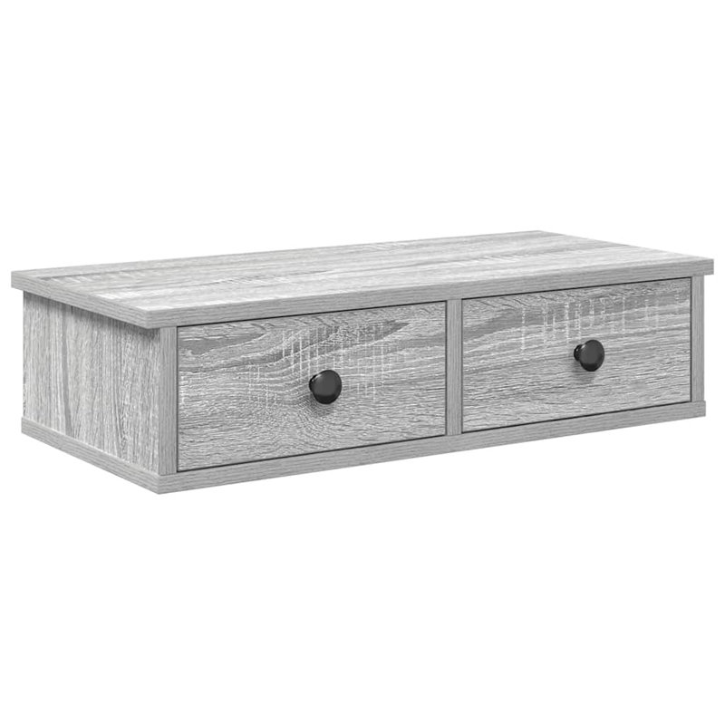 113-9 Wall Mounted Shelf, Grey/Sonoma, 15cm H x 60cm W x 28cm D