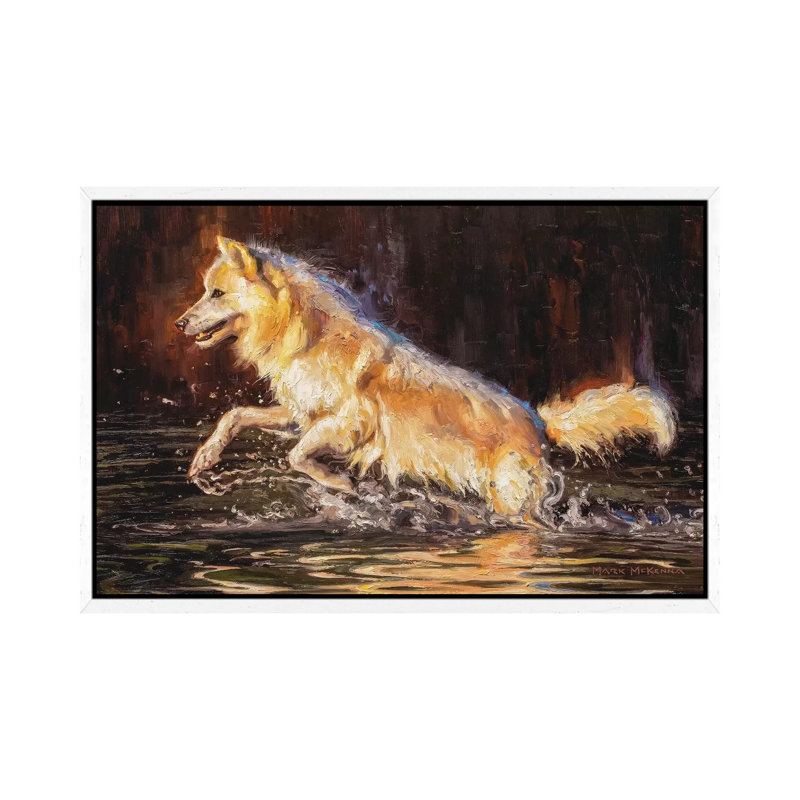 Thrill Of The Hunt by Mark McKenna - Painting on Canvas, 66.04cm H x 101.6cm W x 3.81cm D, White Framed