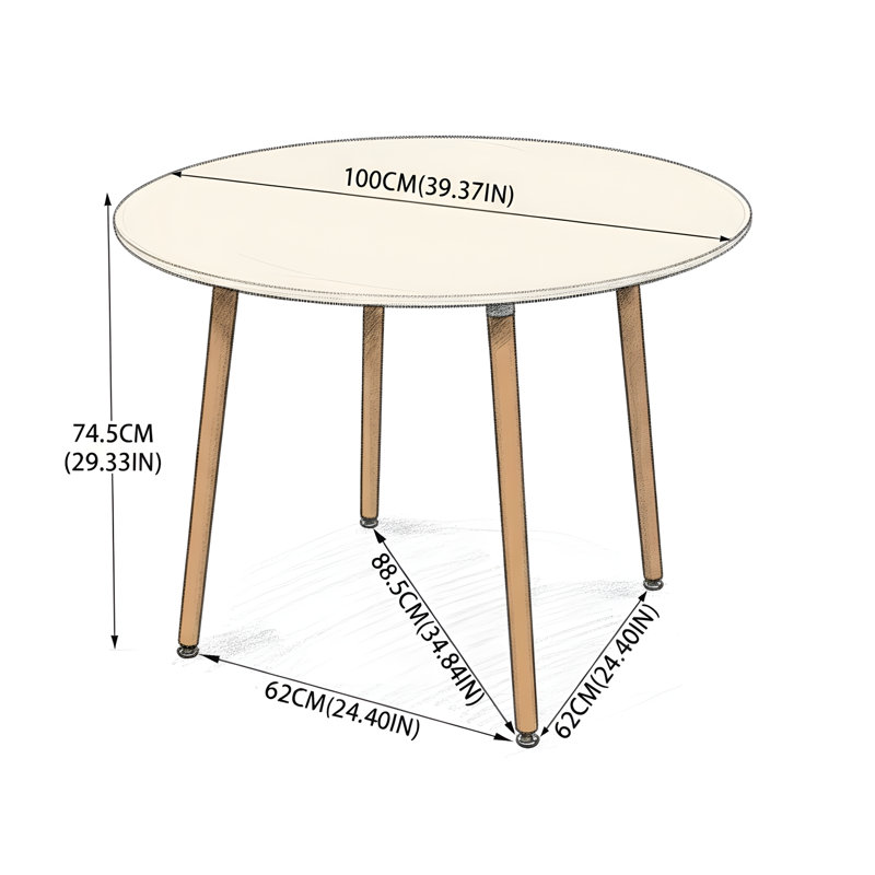 Nero Dining Table, 74.5cm H x 100cm W x 100cm D, White