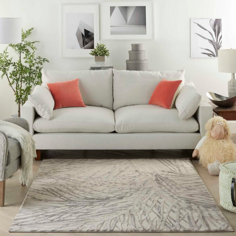 Ivory Rug, Anti Shed Abstract Rug With 10Mm Thickness, Luxurious Rug For Bedroom, & Dining Room, Round 160 cm