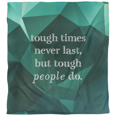 Housse de couette simple Tough Times Quote