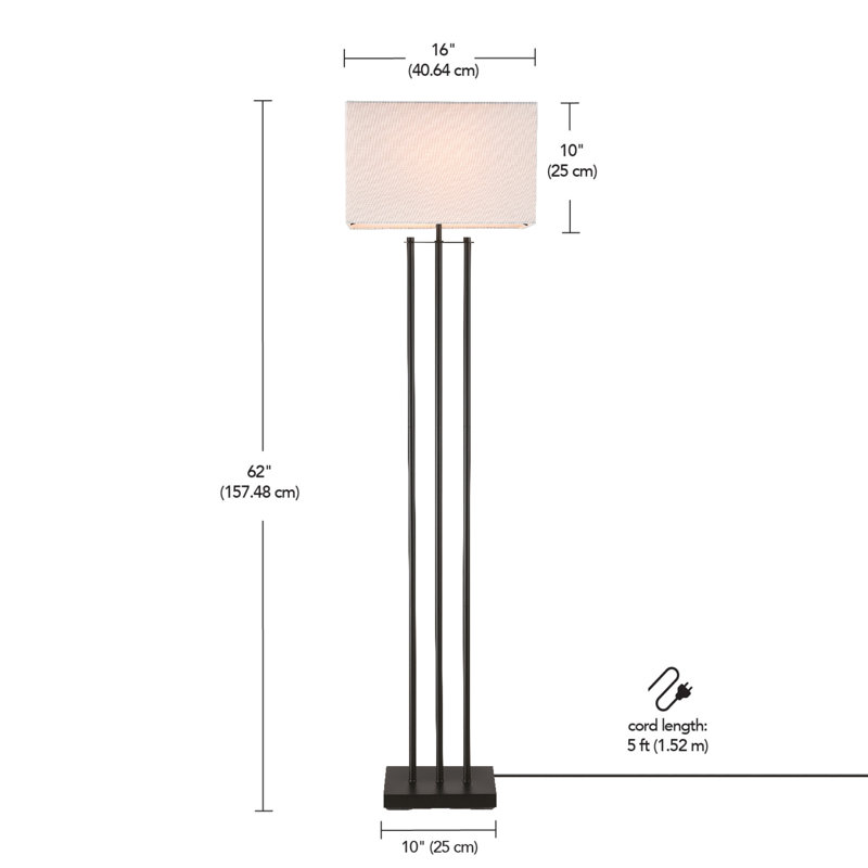 Ricci 62'' Matte Floor Lamp Floor Lamp Set