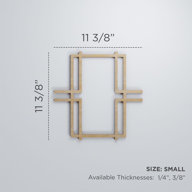 Panneaux muraux en bois Granby, H 11 3/8 po x l 11 3/8 po x P 3/8 po, Bois peint