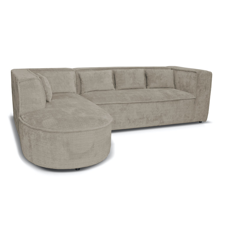Caetana 4 Seater Corner Sofa , Left Facing, Beige