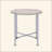 Round End Table With X-Shape Support