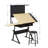 drafting table with  Metal perforated board pannel